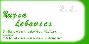 muzsa lebovics business card